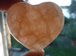COEUR EN SELENITE ORANGE n°6